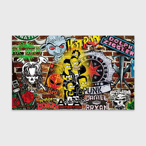 Бумага для упаковки Simpsons & Punks not dead! Motto! / 3D-принт – фото 1