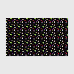 Бумага для упаковки 90s pattern on black, цвет: 3D-принт