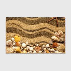 Бумага для упаковки Ракушки на песчаном берегу, цвет: 3D-принт