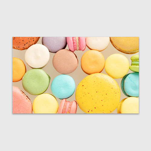 Бумага для упаковки Разноцветные пирожные Макарон / 3D-принт – фото 1