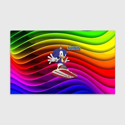 Бумага для упаковки Sonic - hedgehog - skateboarding - bands / 3D-принт – фото 1