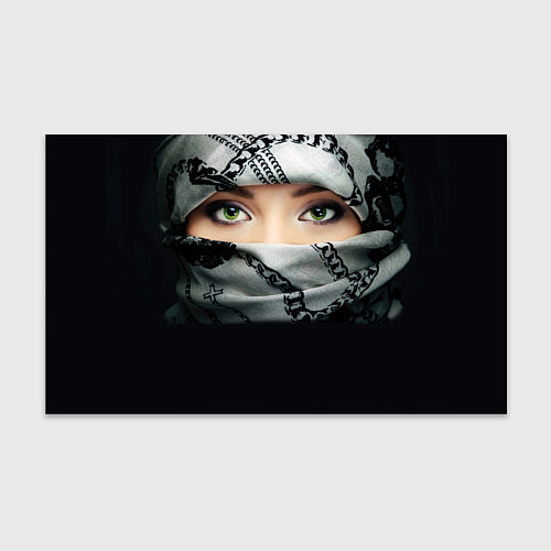 Бумага для упаковки Зеленоглазая девушка в хиджабе / 3D-принт – фото 1