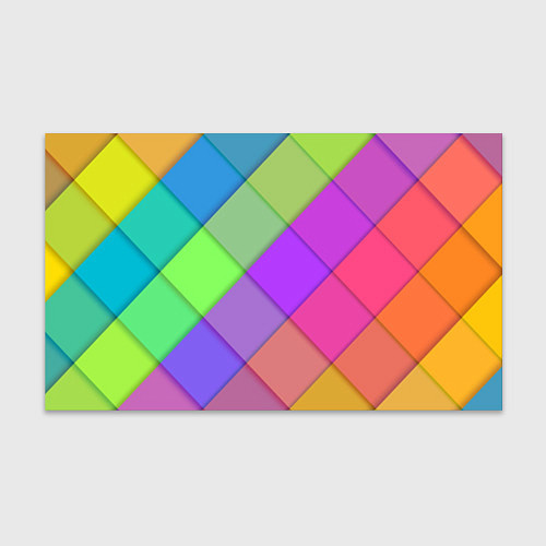 Бумага для упаковки Геометрический узор из квадратов / 3D-принт – фото 1
