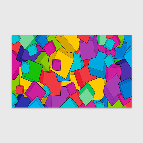 Бумага для упаковки Фон из разноцветных кубиков / 3D-принт – фото 1