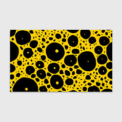 Бумага для упаковки Черные пятна на желтом фоне, цвет: 3D-принт