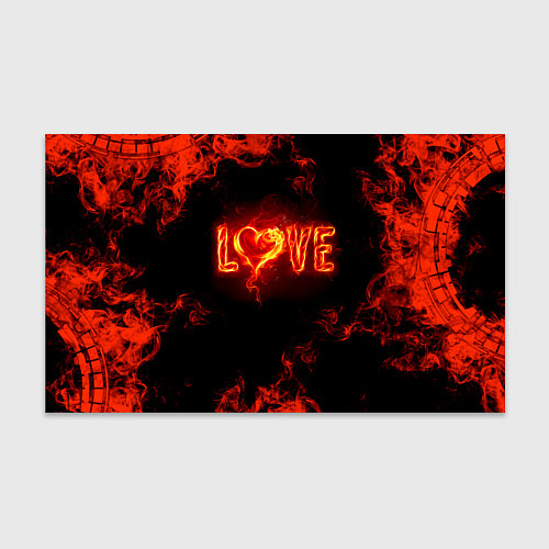 Бумага для упаковки Fire love / 3D-принт – фото 1