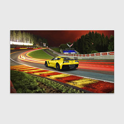 Бумага для упаковки Chevrolet Corvette на гоночной трассе, цвет: 3D-принт