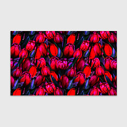 Бумага для упаковки Тюльпаны - поле красных цветов, цвет: 3D-принт