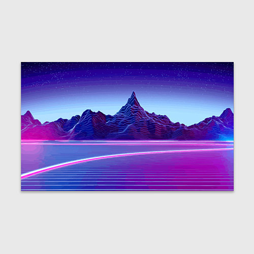 Бумага для упаковки Neon mountains - Vaporwave / 3D-принт – фото 1