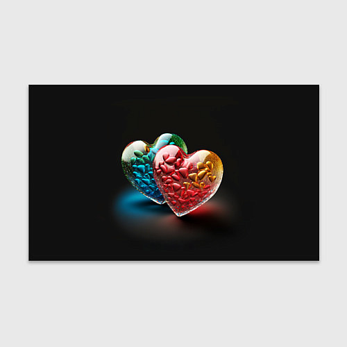 Бумага для упаковки Сердечки для влюблённых / 3D-принт – фото 1