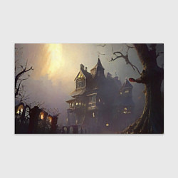 Бумага для упаковки Хэллоуин, дом с привидениями и полная луна, цвет: 3D-принт