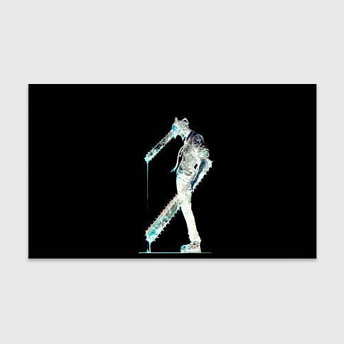 Бумага для упаковки Чернобелая бензопила / 3D-принт – фото 1