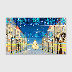 Бумага для упаковки Новогоднее настроение - ночной город, цвет: 3D-принт