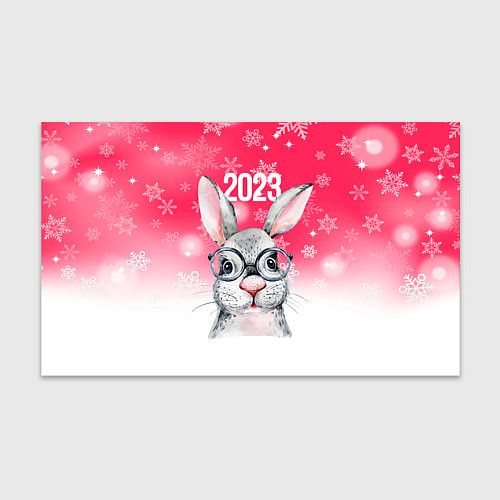 Бумага для упаковки 2023 год - кролик в очках / 3D-принт – фото 1
