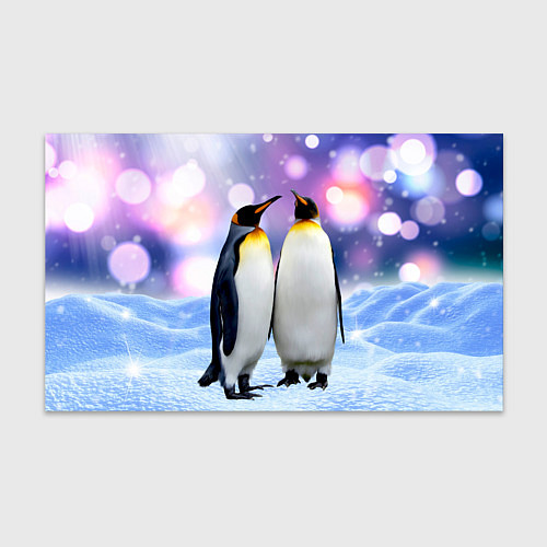Бумага для упаковки Пингвины на снегу / 3D-принт – фото 1
