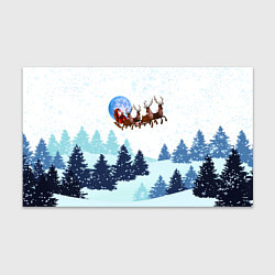 Бумага для упаковки Санта на оленях, цвет: 3D-принт