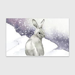 Бумага для упаковки Милый кролик на снегу