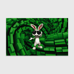 Бумага для упаковки Прикольный заяц в тёмных очках, цвет: 3D-принт