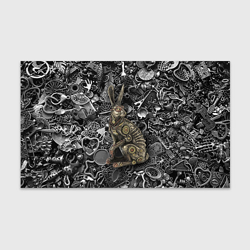 Бумага для упаковки Металлический заяц - стимпанк / 3D-принт – фото 1