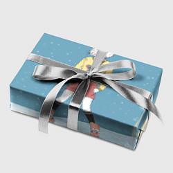 Бумага для упаковки Зайчиха на роликах - новый год, цвет: 3D-принт — фото 2