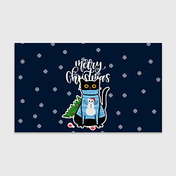 Бумага для упаковки Котик: merry christmas, цвет: 3D-принт