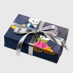 Бумага для упаковки Пара белых кроликов в ханбоках, цвет: 3D-принт — фото 2