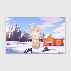 Бумага для упаковки Зайка зима, цвет: 3D-принт