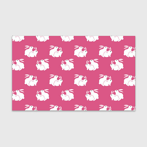 Бумага для упаковки Сексуальные кролики на розовом / 3D-принт – фото 1