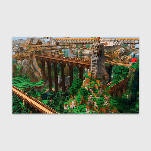 Бумага для упаковки Minecraft постройка / 3D-принт – фото 1