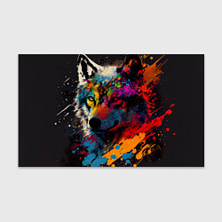 Бумага для упаковки Волк, яркие цвета, цвет: 3D-принт