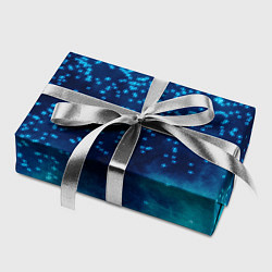 Бумага для упаковки Градиент голубой и синий текстурный с блестками, цвет: 3D-принт — фото 2