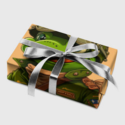 Бумага для упаковки Лягушонок Пепе лётчик, цвет: 3D-принт — фото 2
