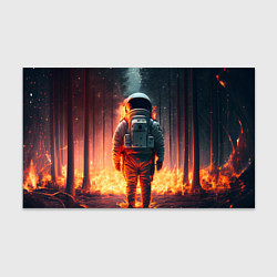 Бумага для упаковки Космонавт в горящем лесу, цвет: 3D-принт