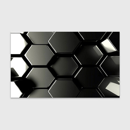 Бумага для упаковки Хромированный гексагон объемный / 3D-принт – фото 1