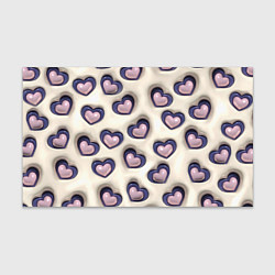 Бумага для упаковки Сердечки объемные вдавленные - паттерн, цвет: 3D-принт