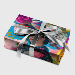 Бумага для упаковки Девочка с птицами среди цветов - мскусство, цвет: 3D-принт — фото 2