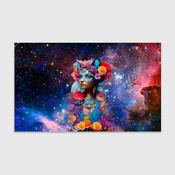 Бумага для упаковки Космическая девушка-кошка, цвет: 3D-принт