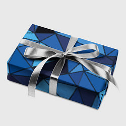 Бумага для упаковки Синие треугольники, абстракт, цвет: 3D-принт — фото 2