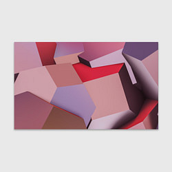 Бумага для упаковки Розовое абстрактное множество кубов