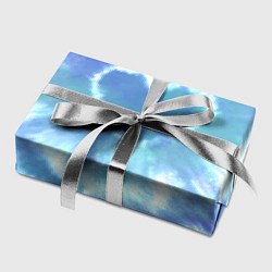 Бумага для упаковки Сердце - тай-дай - голубой, цвет: 3D-принт — фото 2