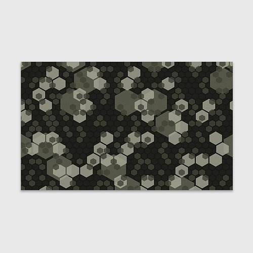 Бумага для упаковки Зеленый камуфляж из сот / 3D-принт – фото 1