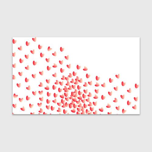 Бумага для упаковки Падающие сердечки / 3D-принт – фото 1