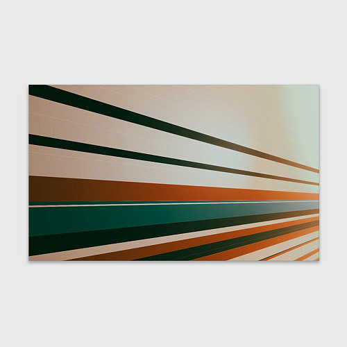 Бумага для упаковки Абстрактные зелёные и оранжевые линии / 3D-принт – фото 1