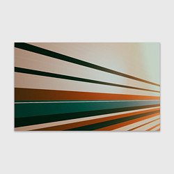 Бумага для упаковки Абстрактные зелёные и оранжевые линии, цвет: 3D-принт