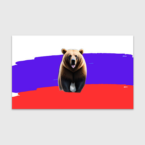 Бумага для упаковки Медведь на флаге / 3D-принт – фото 1