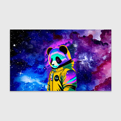 Бумага для упаковки Панда-космонавт в космосе - неон, цвет: 3D-принт