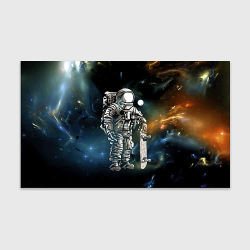 Бумага для упаковки Космонавт-скейтбордист / 3D-принт – фото 1