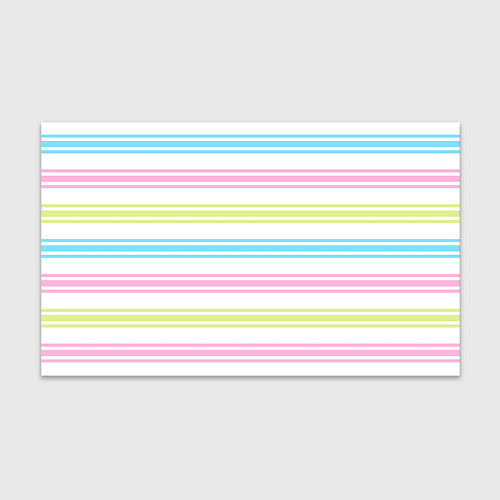 Бумага для упаковки Розовые и бирюзовые полосы на белом / 3D-принт – фото 1