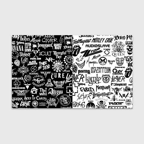 Бумага для упаковки Логотипы лучших рок групп / 3D-принт – фото 1