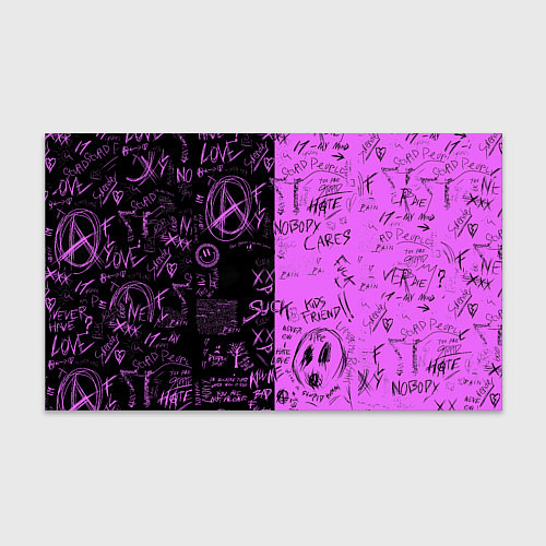 Бумага для упаковки Dead inside purple black / 3D-принт – фото 1